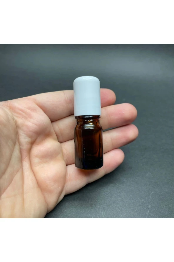 5 Cc Amber Cam Roll-on Şişesi - 5 Ml Çelik Bilyeli Şişe - Cam Roll On Şişe - Cam Şişe (127 Adet) - 5