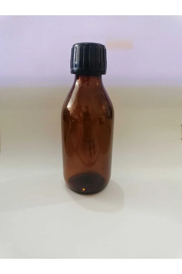 Cam Şişe 100 Ml Ve Plastik Siyah Kapak 25 Adet