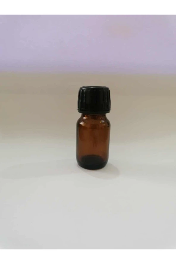 Cam Şişe 20 Ml Ve Plastik Siyah Kapak 25 Adet