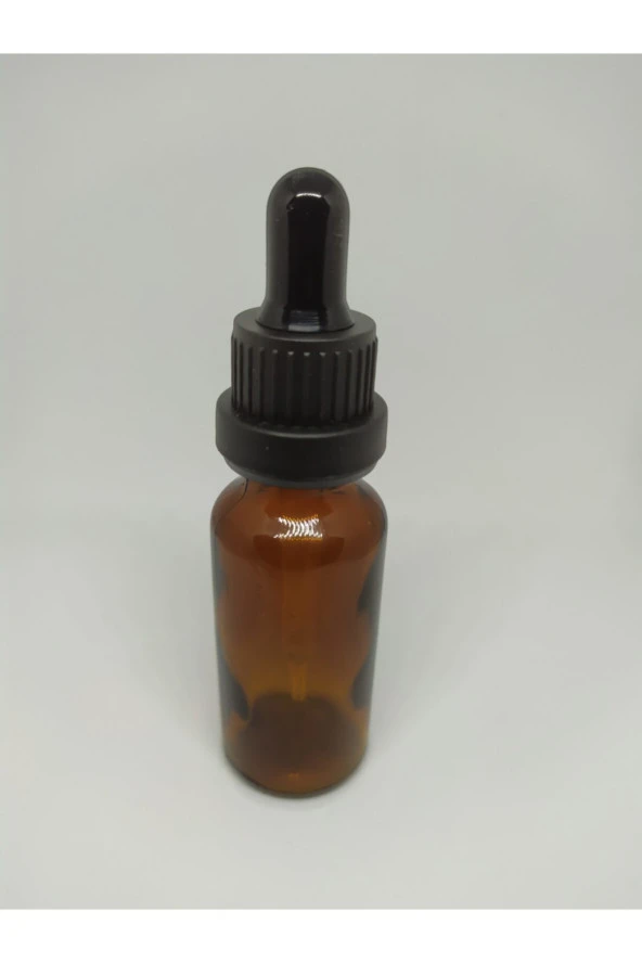20ml Cam Amber Şişe Ince Cam Damlalıklı Kırılır Kapaklı