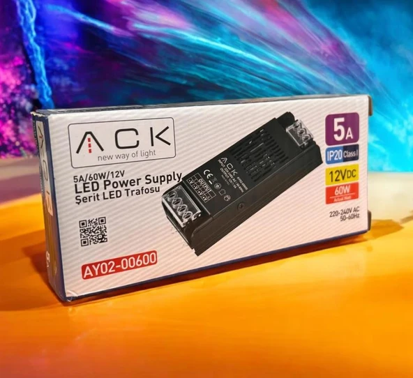 AY02-0060 Ack Slim Led Trafosu 5A 60w 7001-011 ürün görseli