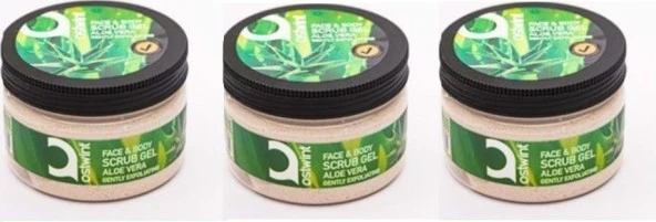 Ostwint Face Body Scrub Gel Aloe Vera 300ML x 3 Adet