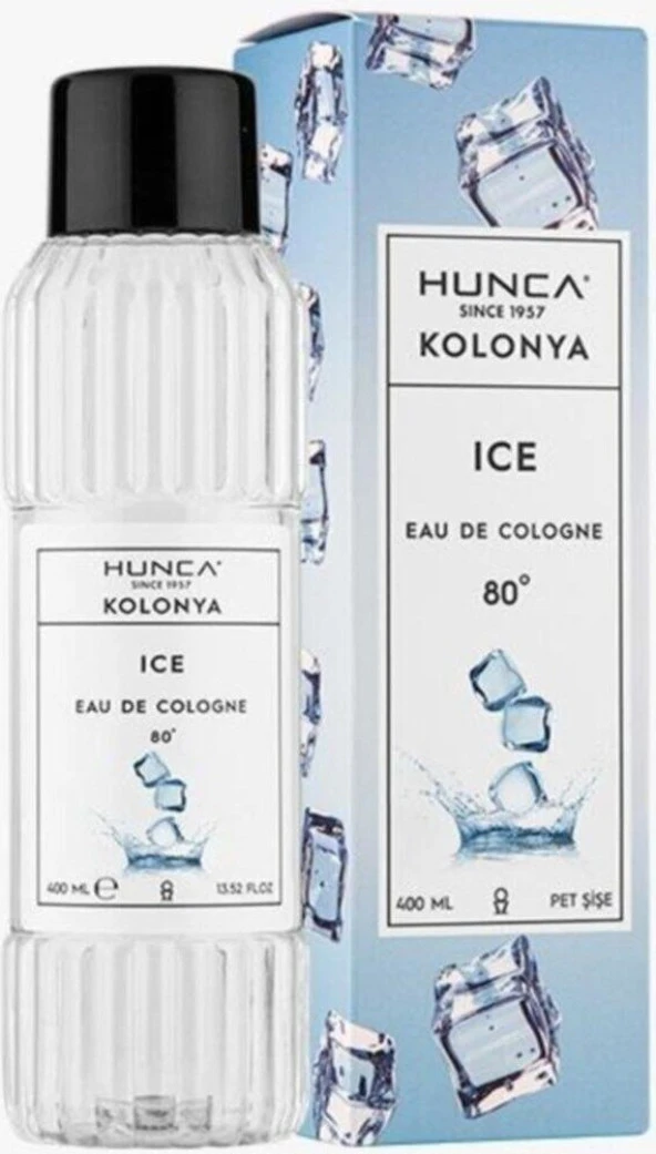 Hunca Ice Kolonya Pet Şişe 80 Derece 400 ml