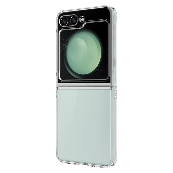 Samsung Galaxy Z Flip 5 Kılıf Droga Full Şeffaf Sararmaz İnce PC - Resim 4