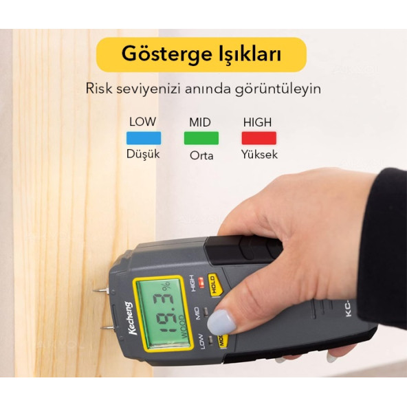 Kecheng KC-310B-1 Ahşap Beton Nem Ölçüm Cihazı - 6