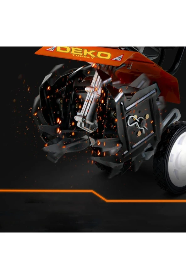 DEKO TURKEY Yerli Üretim Bahçe Çim Toprak Belleme Benzinli Mini Çapalama 7.9 Hp 75cc 4 Çelik Bıçak - 2