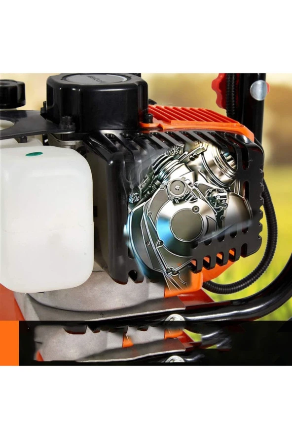DEKO TURKEY Yerli Üretim Bahçe Çim Toprak Belleme Benzinli Mini Çapalama 7.9 Hp 75cc 4 Çelik Bıçak - 3
