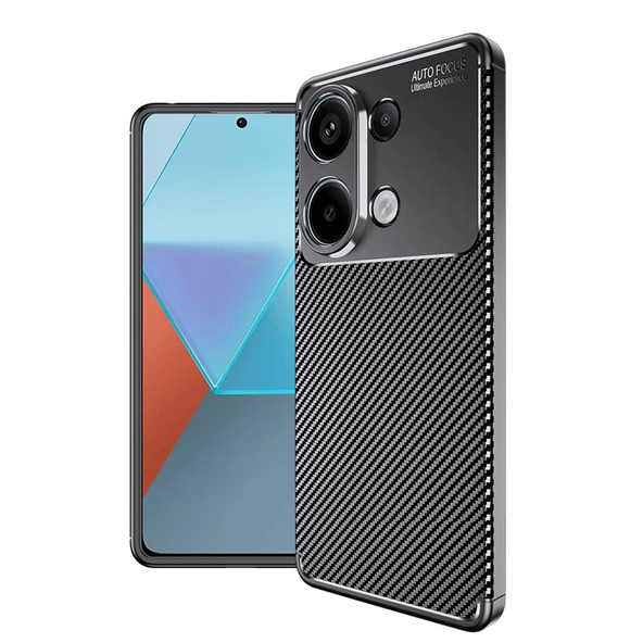 Xiaomi Redmi Note 13 Pro 4G Kılıf Karbon Silikon Case Kapak