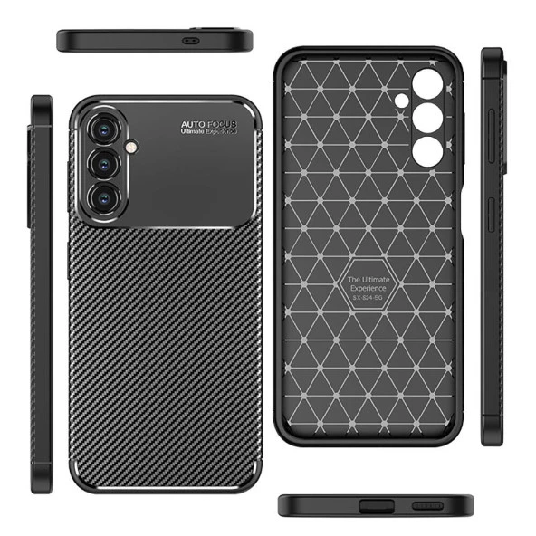 Samsung Galaxy S24 Kılıf Karbon Silikon Case Kapak - Resim 2