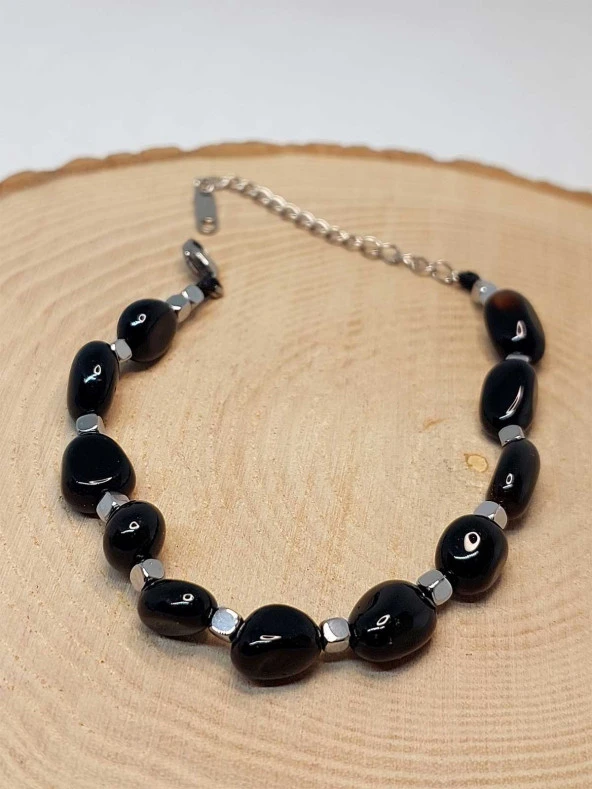 Akik Taşı Tasarım Bileklik (47136) - Resim 3