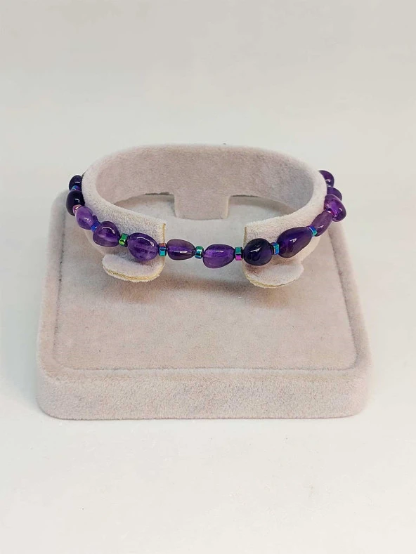 Ametist Taşı Tasarım Bileklik (47140) - 2