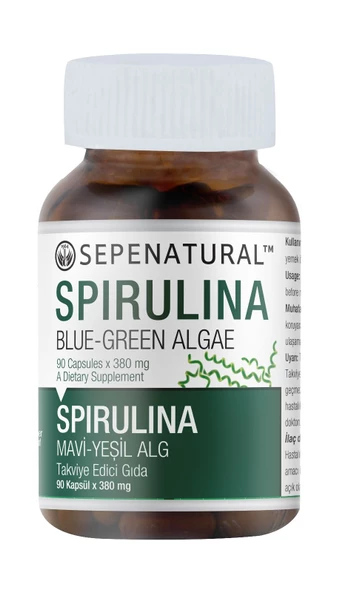 Spirulina 90 Kapsül SEPE NATURAL Siprulina Yosun Hapı