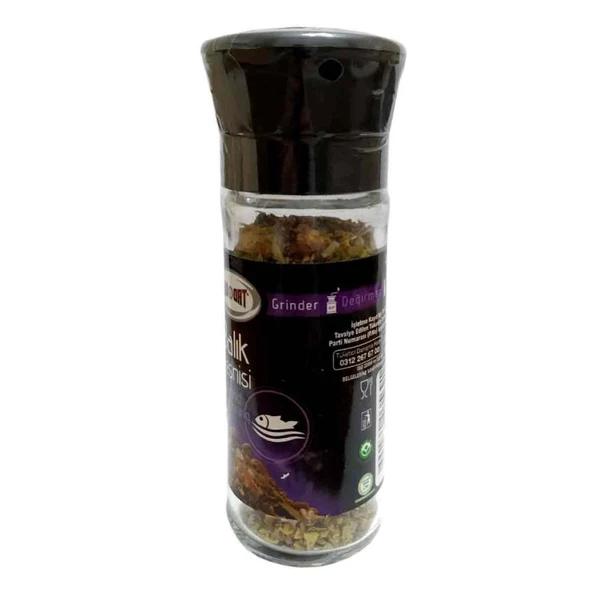 Bağdat Baharat Balık Çeşnisi Cam Değirmenli 45 Gr Özel Doğal