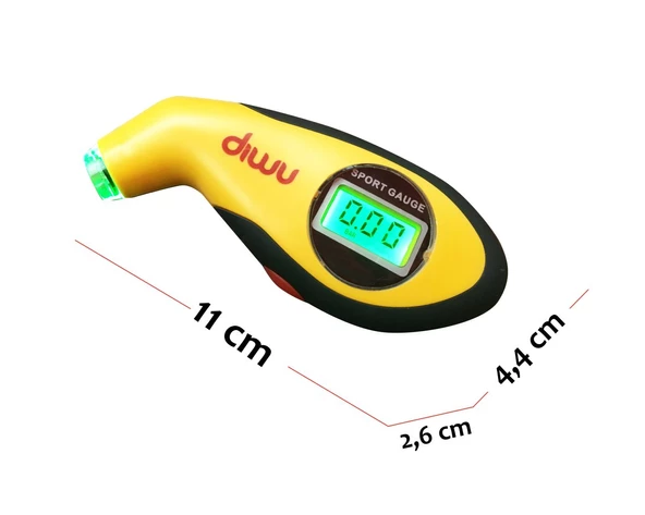 Diwu Dijital Lastik Hava Basıncı Ölçer Aydınlatmalı - 3