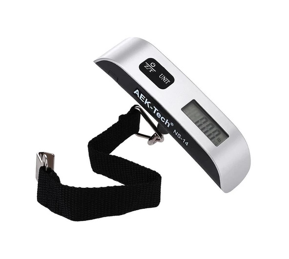 AEK-Tech 50kg Askılı El Bagaj Seyahat Tartısı Terazi Işıklı - 3