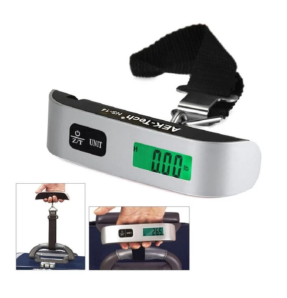 AEK-Tech 50kg Askılı El Bagaj Seyahat Tartısı Terazi Işıklı - 2