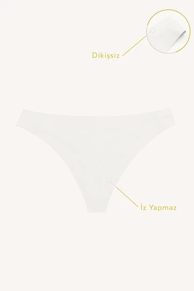 Ekru Cushy İz Yapmaz String - Resim 3