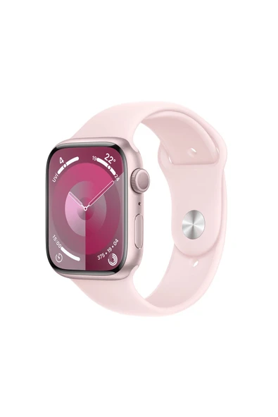 Apple Watch Series 9 GPS 45mm Pembe Alüminyum Kasa ve Uçuk Pembe Spor Kordon Akıllı Saat