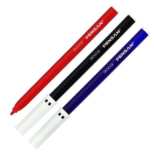 Pensan 3003 Ofis Tip Keçeli Kalem ( 10 Lu Paket )- SİYAH - 3