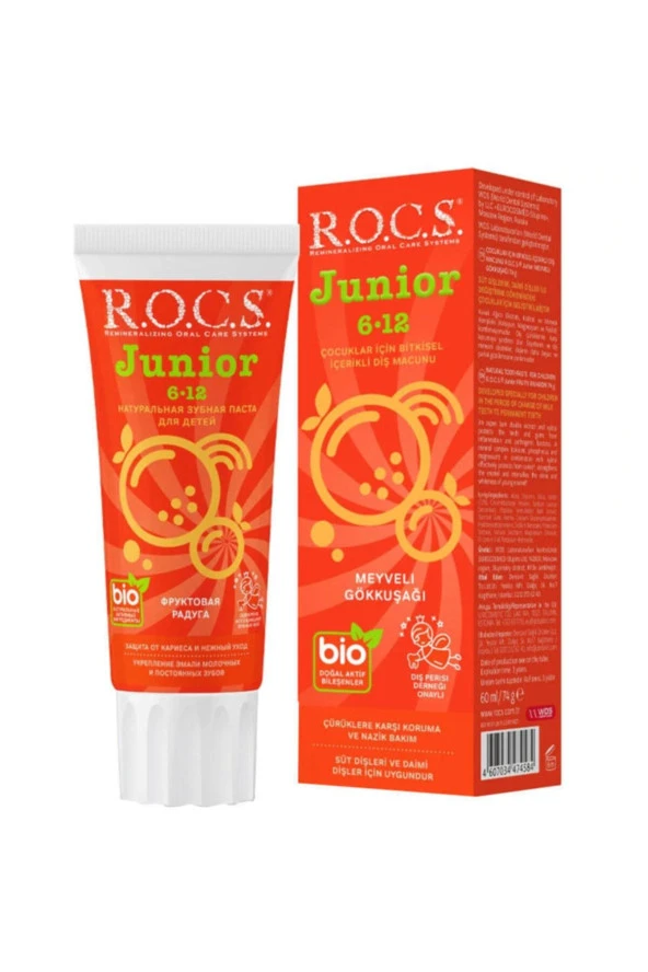 R.O.C.S. Rocs Junior Meyveli Gökkuşağı Diş Macunu 74 g (6-12 Yaş)