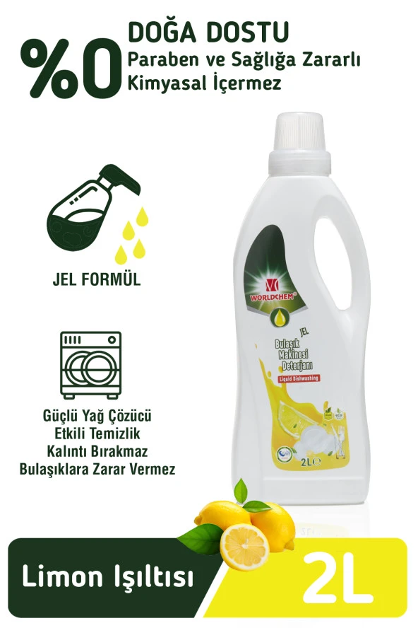 Bitkisel Bulaşık Makinesi Deterjanı Jel Helal Vegan Çevre Dostu 2 L - 2