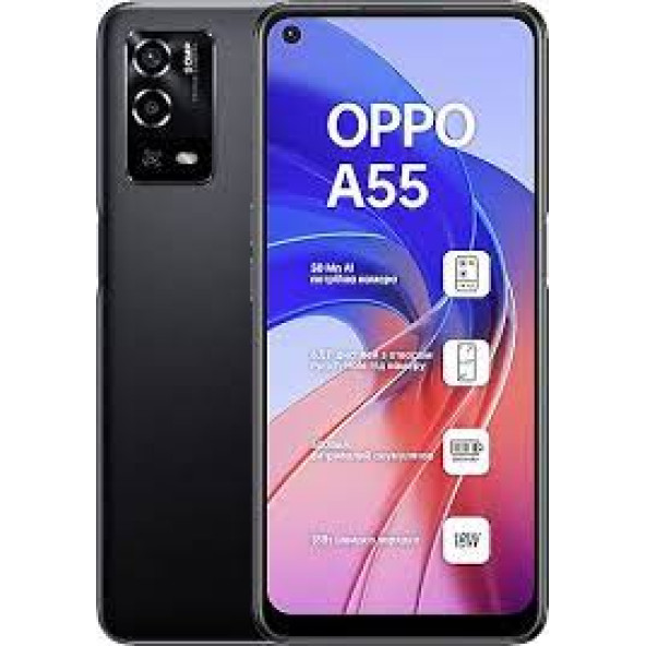 YENİLENMİŞ OPPO A55 64GB SİYAH KUTULU ADINIZA FATURALI GARANTİLİDİR