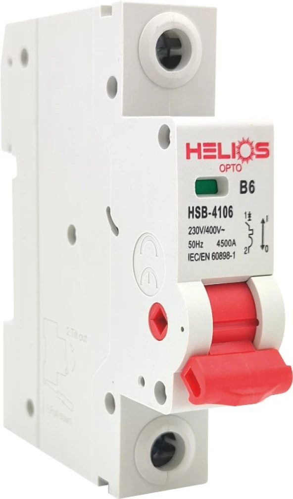 Helios Opto 1x20A 4500kA B Tipi Monofaze W Otomat HSB-4120