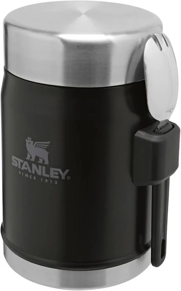 Stanley Klasik Paslanmaz Çelik Yemek Termosu Kaşıklı  0.40 Lt Mat Siyah