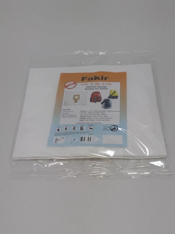 SENTETİK FİLTRE FAKİR E 100-A 91- C 170 ( 2 PAKET 10 ADET )