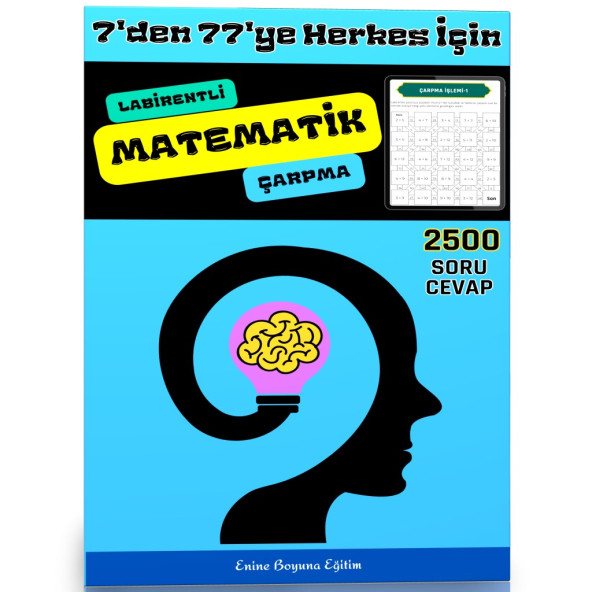 Labirentli Matematik Çarpma İşlemi Kitabı ürün görseli 1