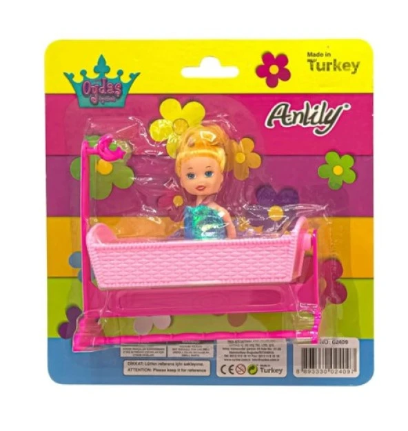 Oydaş Oyuncak 2409 Anlily Kart Bebekli Beşik - 2