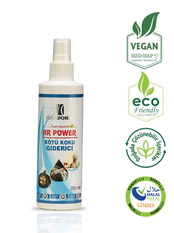 AR POWER Kötü Koku Giderici Vegan Parfümlü Çevre Dostu 250 ml