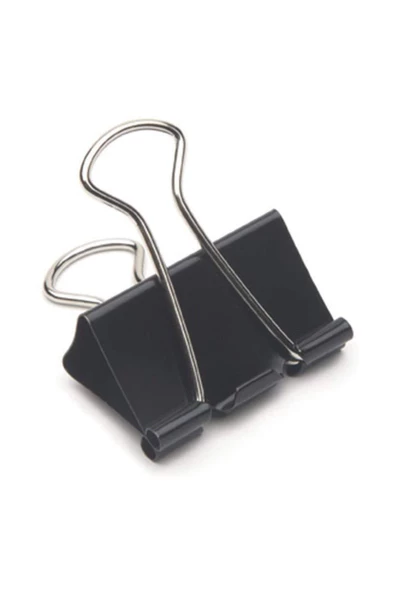 Mas Binder Klips Çelik Kıskaç Siyah 25 mm (12 Adet)