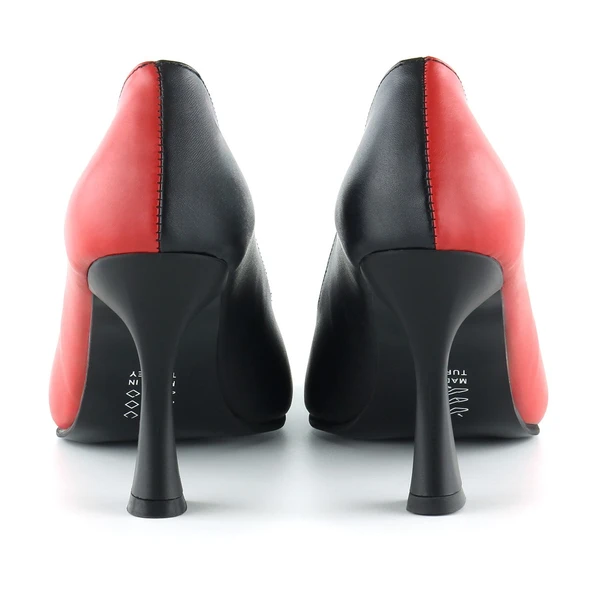 Erkan Saçmacı Jatqılı Plus Siyah Kırmızı Kadeh Topuklu Ayakkabı - 3
