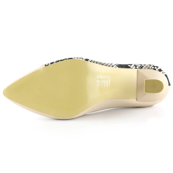 Erkan Saçmacı Jatqılı Plus Ten Yılan Kadeh Topuklu Ayakkabı - 5