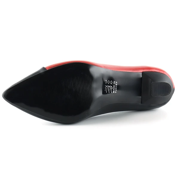 Erkan Saçmacı Jatqılı Plus Siyah Kırmızı Kadeh Topuklu Ayakkabı - 5