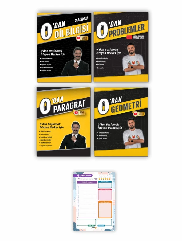 0'dan Youtube Kamp Serisi - Dil Bilgisi - Paragraf - Problemler - Geometri - Planlama ürün görseli