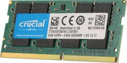 Crucial 8 GB 2400MHz DDR4 SODIMM CT8G4SFD824A notebook ram bellek - 1