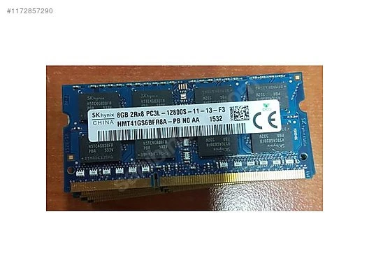 SK Hynix HMT41GS6BFR8A-PB 8 GB DDR3 1600 MHz PC3L 12800 Notebook Ram