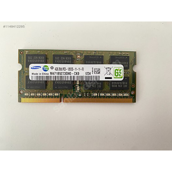 Samsung M471B5273DH0-CK0 4 GB DDR3 1600 MHz CL9 Bellek Ram