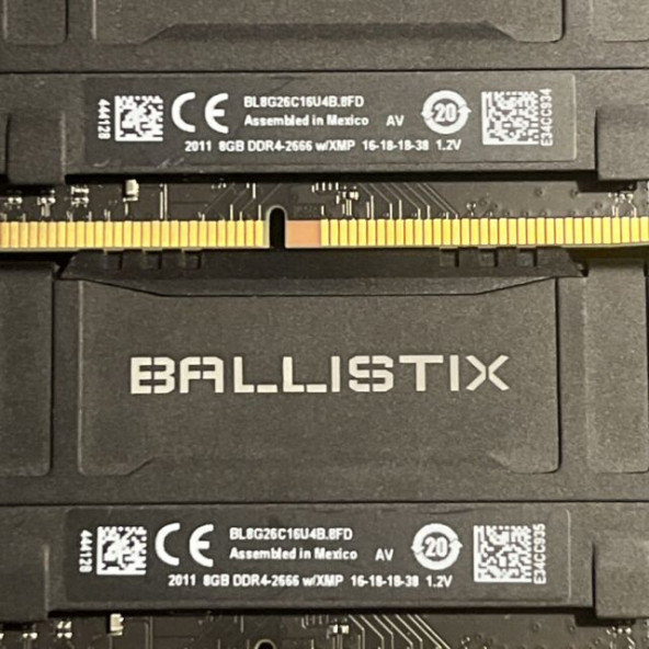 CRUCİAL BALLISTIX 16GB (2X8GB) DDR4-2666MHz PC4-21300 1.2V BL8G26C16U4B.8FE MASAÜSTÜ RAM BELLEK - 2