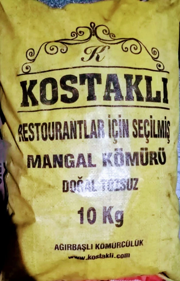 Kostaklı Meşe Mangal Kömürü Restoranlar İçin Seçilmiş 10 Kg