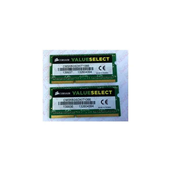Corsair Value Select CM3X8GSDKIT1066 8 GB (2x4) DDR3 1066 MHz CL7 Notebook Ram - 2