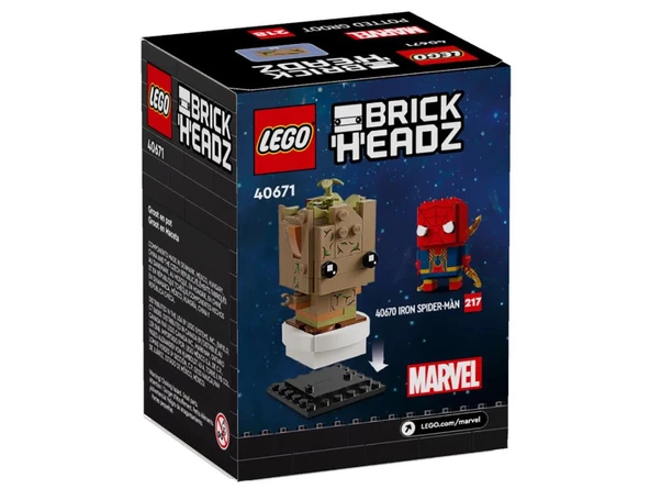 LEGO Brickheadz 40671 Saksıda Groot (113 Parça) - Resim 3