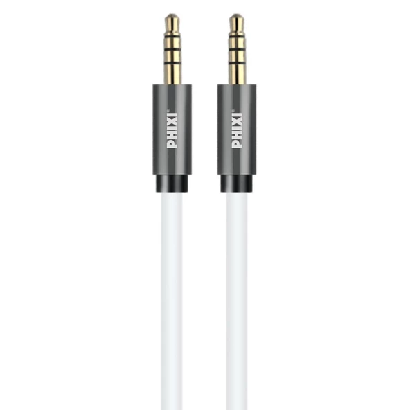 Phixi Force A851 Metal Başlıklı 1500mm Silikon Aux Kablo - 3
