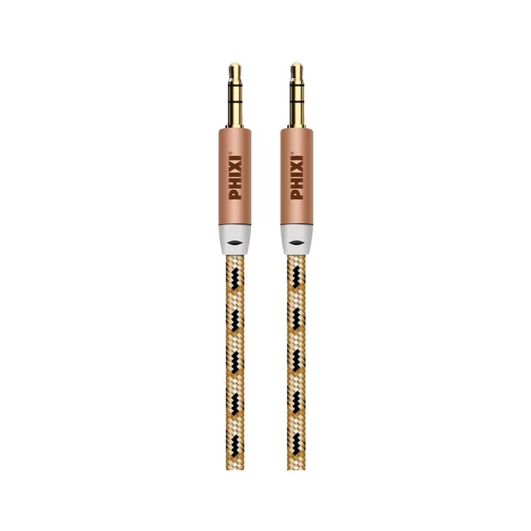 Phixi Basic A810 Hasır Örgü 3.5mm Aux Kablo