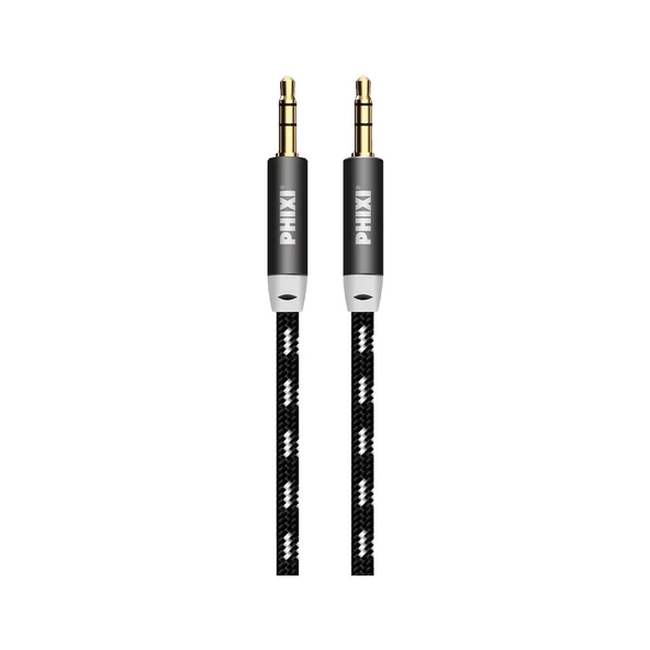 Phixi Basic A810 Hasır Örgü 3.5mm Aux Kablo - 5
