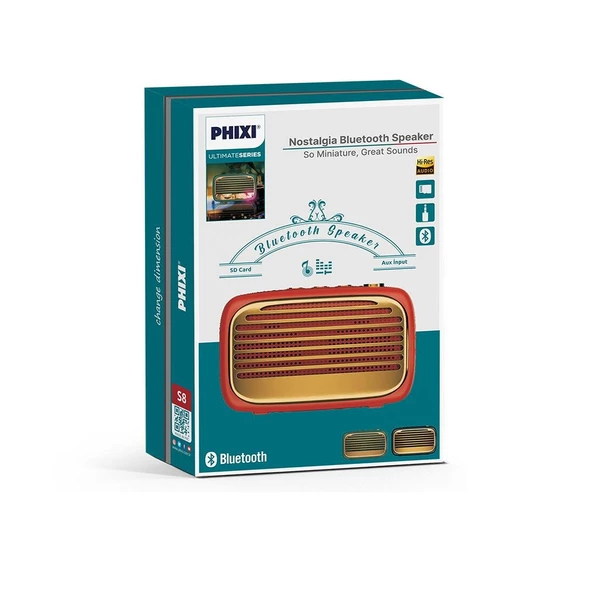 Phixi Ultimate S8 Aux Destekli Bluetooth Hoparlör - 4
