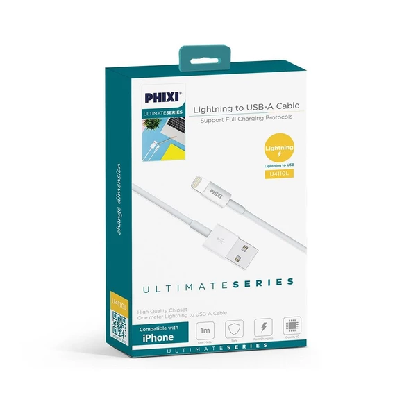 Phixi Ultimate U4110L Lightning Şarj ve Data Kablosu - 2