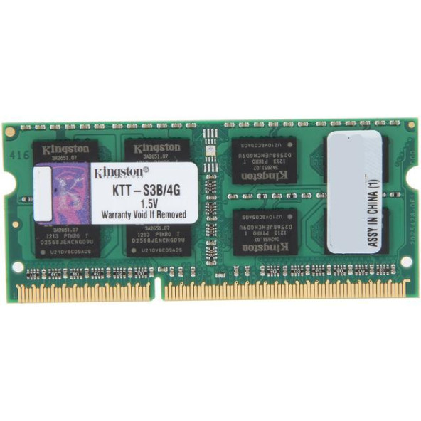 Kingston KTT-S3B/4G 4GB PC3-10600 1333MHz 204pin SODIMM CL9 1.5V Non-ECC DDR3 NOTEBOOK RAM BELLEK - 1